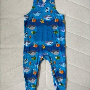 | Ploom Baby | Blue Shark & Sea Life Kids One-Piece Overalls Jumpsuit size 2T